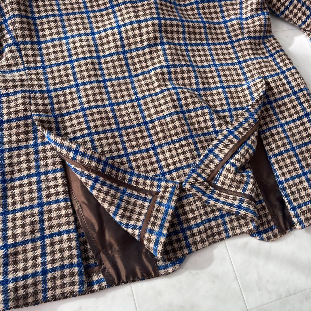 美品 タリアトーレ モンテカルロ 大きいサイズ 2XL チェック テーラード