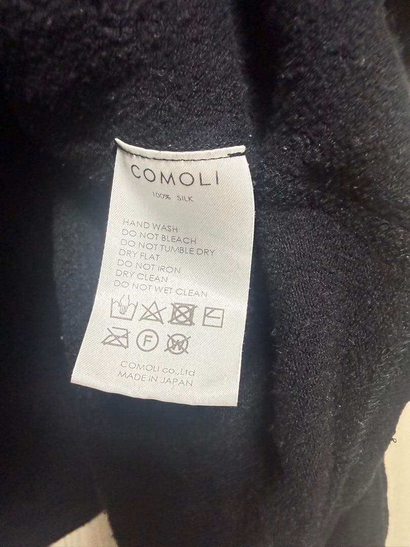 COMOLI シルクフリースハーフジッププルオーバーサイズ1