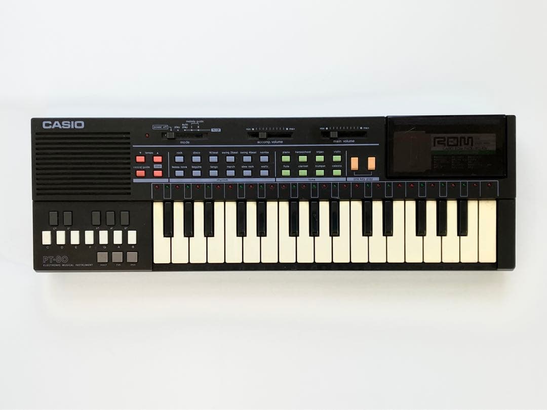 CASIO PT-80　外箱／ROMパック2個／別売りアダプター付　動作確認済
