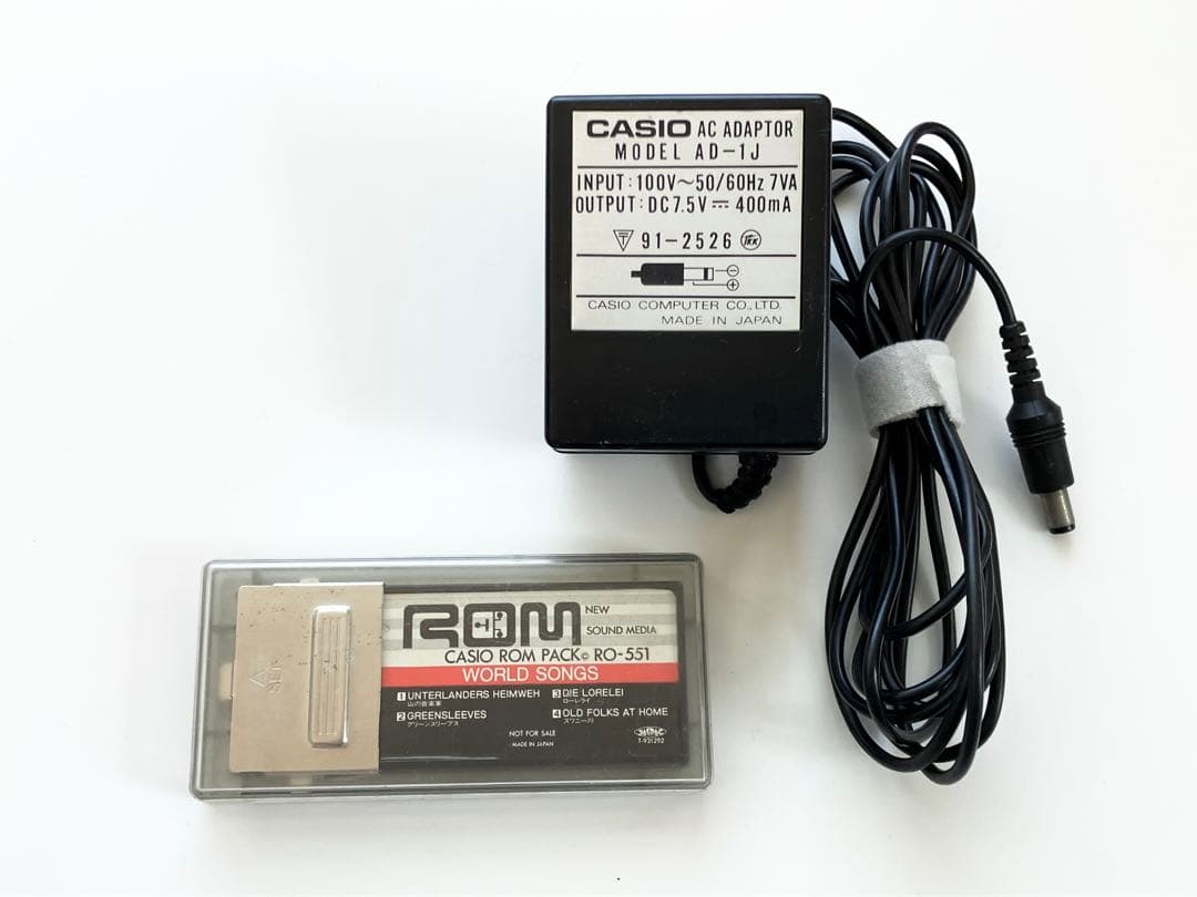 CASIO PT-80　外箱／ROMパック2個／別売りアダプター付　動作確認済