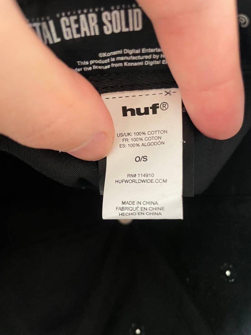 L GEAR SOLID 黒 ベースボールキャップ　ハフ　huf