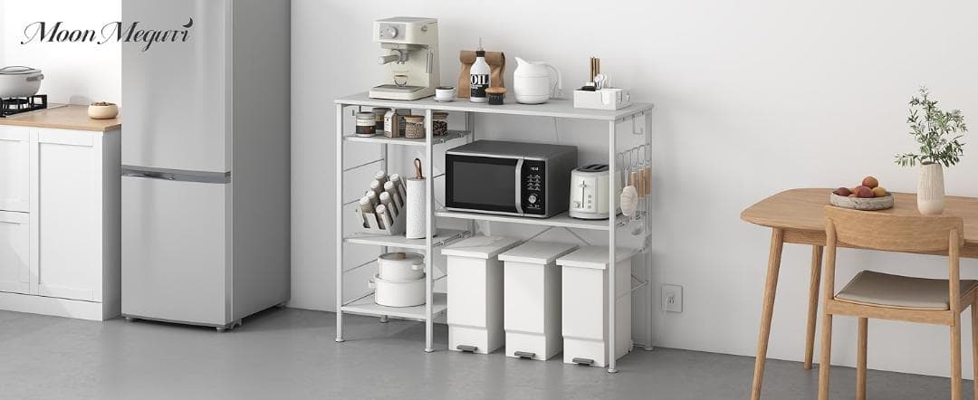 彡新品彡MoonMeguriゴミ箱上収納キッチンベイカーラック 食器棚 レンジ台