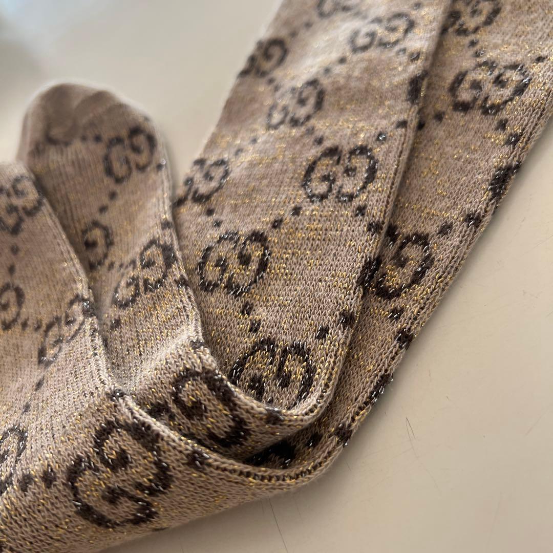 GUCCI ソックス 靴下 レディース GG柄 ラメファブリックGGソックス