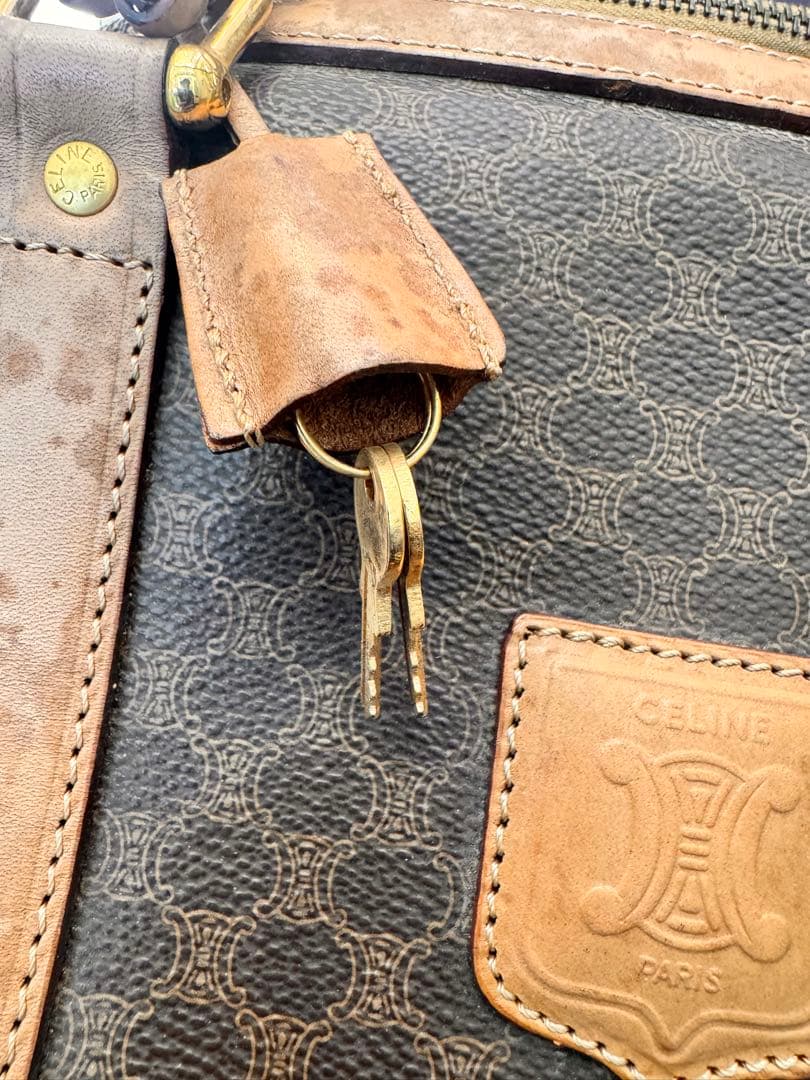 CELINE レザー ボストンバッグ