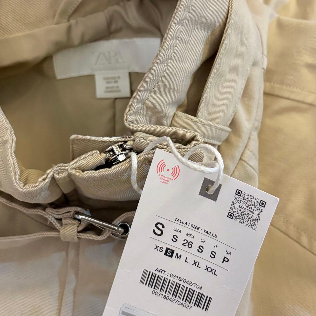 【ZARA】ザラ S オーバーサイズ ハイネックボンバージャケット チェック