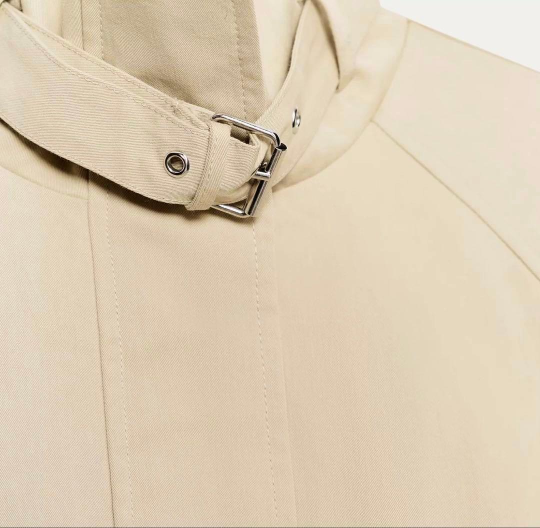 【ZARA】ザラ S オーバーサイズ ハイネックボンバージャケット チェック