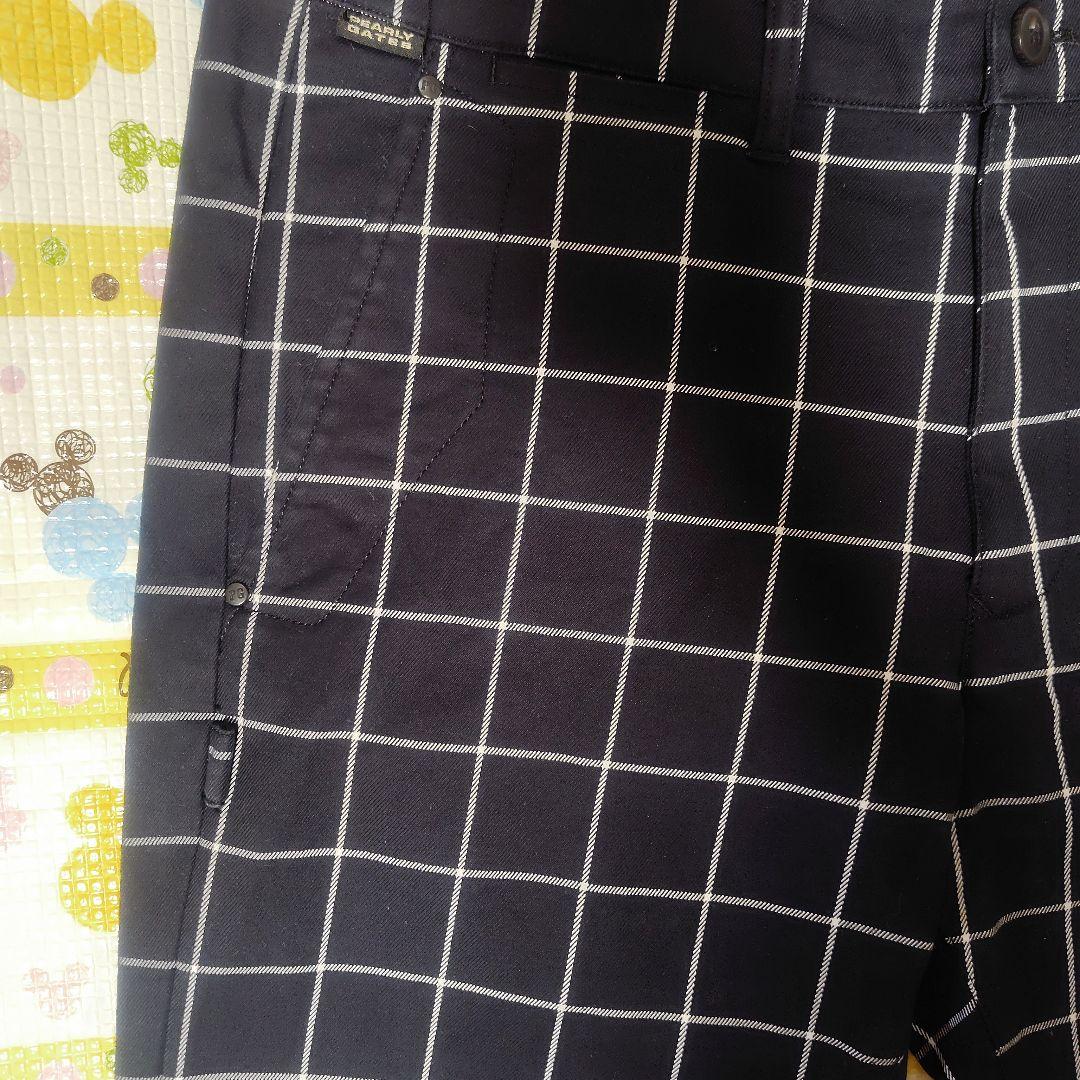 PEARLY GATES 黒と白のチェック柄パンツメンズ　サイズ６
