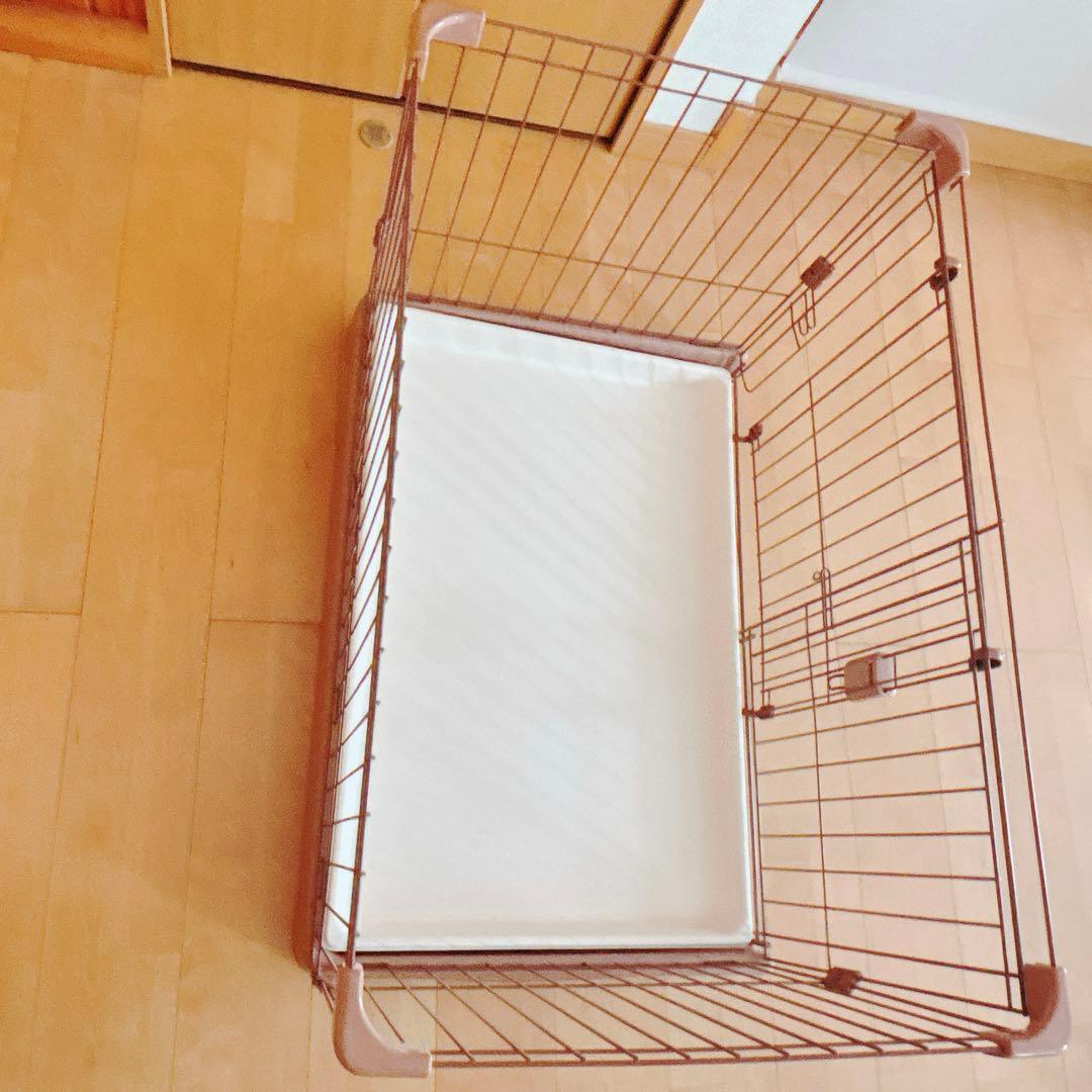 リッチェル 犬用ケージ90×60cm 工具不要・ジョイント有　イヤークリーナー付