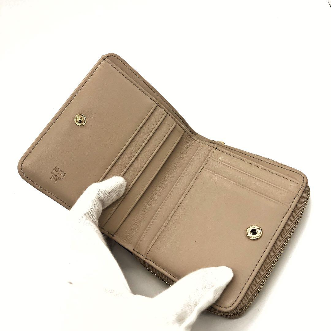 未使用級✨MCM エムシーエム レザー　2つ折り財布