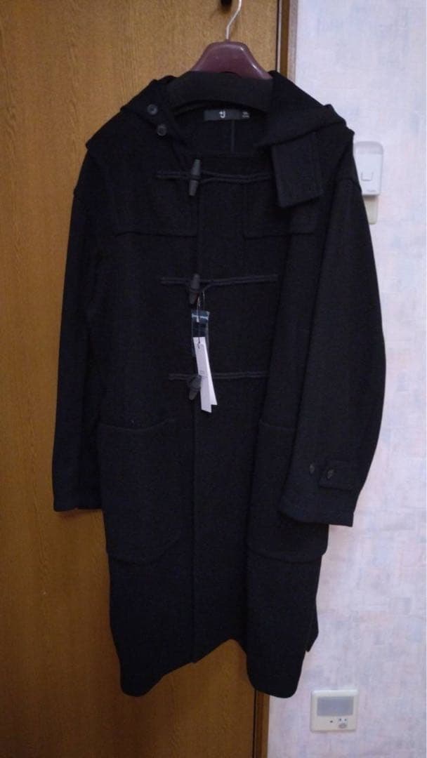 +J ブラック ダッフルコート XXL