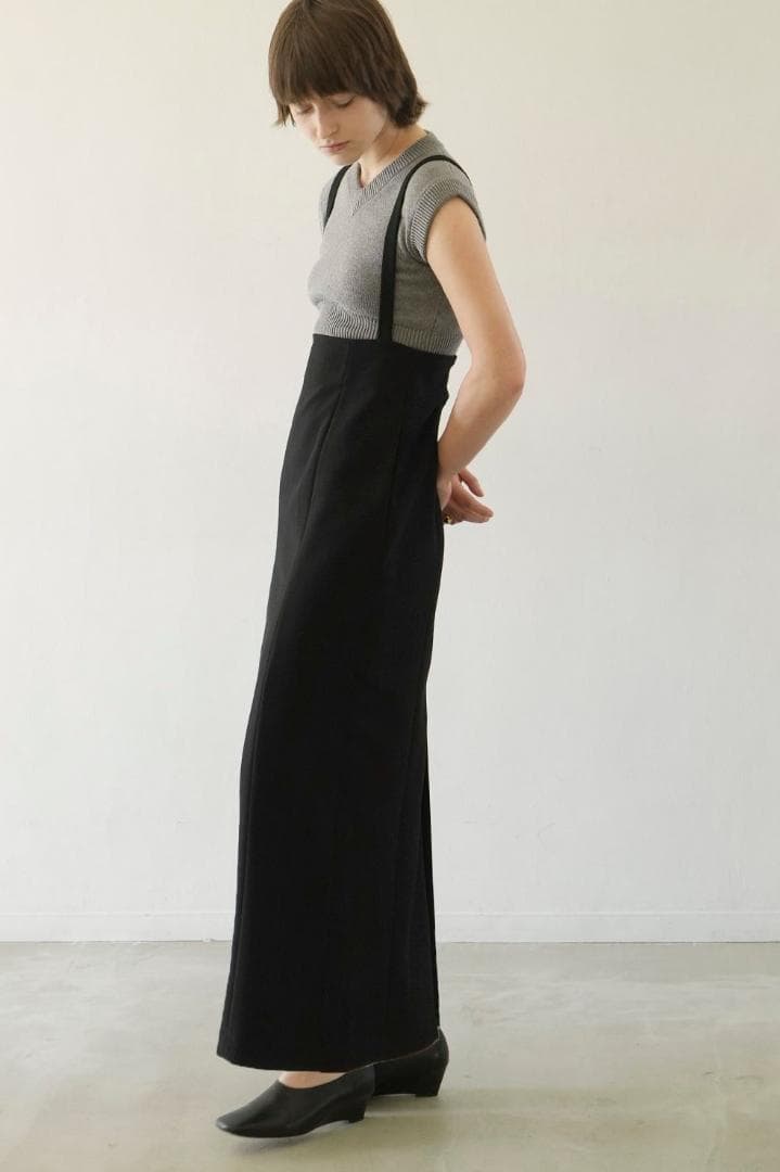 【CLANE／やや美品】SUSPENDER HIGH WAIST SKIRT／M