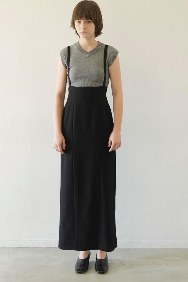 【CLANE／やや美品】SUSPENDER HIGH WAIST SKIRT／M