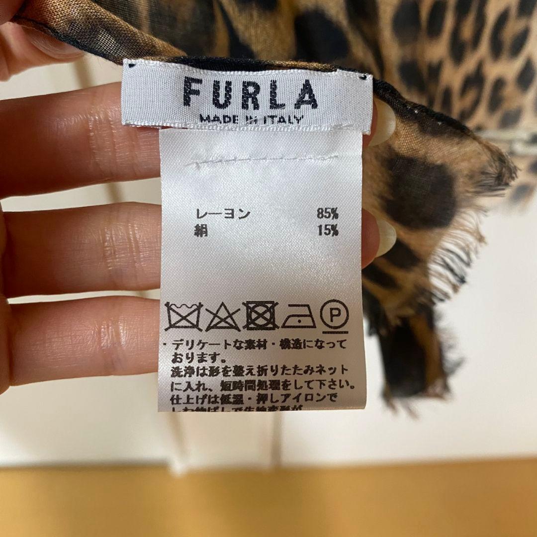 FURLA フルラ レオパード スカーフ ストール ユニセックス