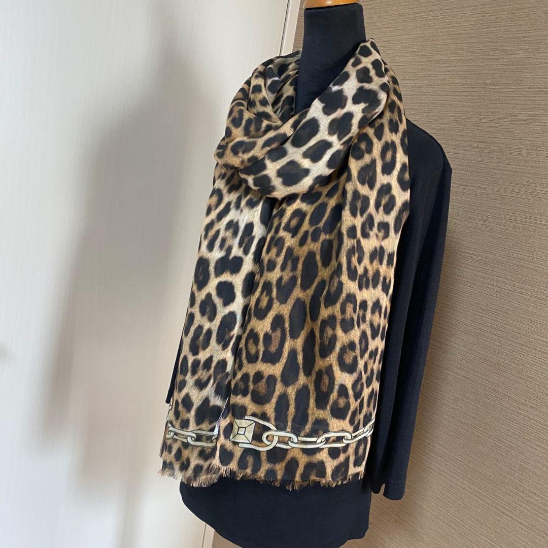 FURLA フルラ レオパード スカーフ ストール ユニセックス