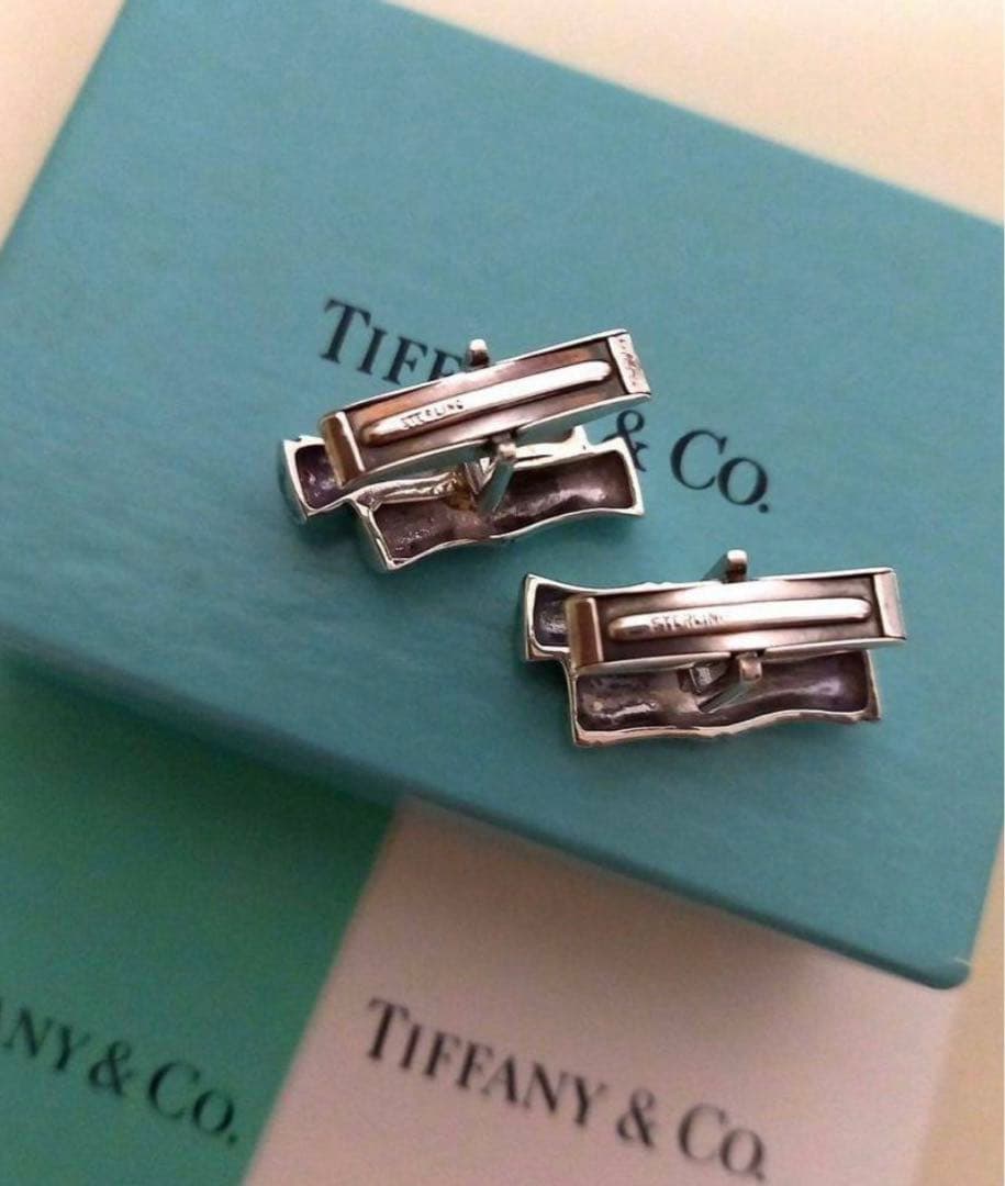 元値4.2万Tiffany & Co. シルバー925 バンブーカフリンクス