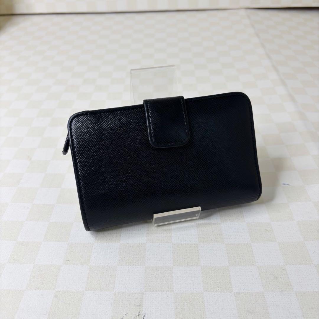 極美品　PRADA プラダ　財布　二つ折り　ブラック　M611