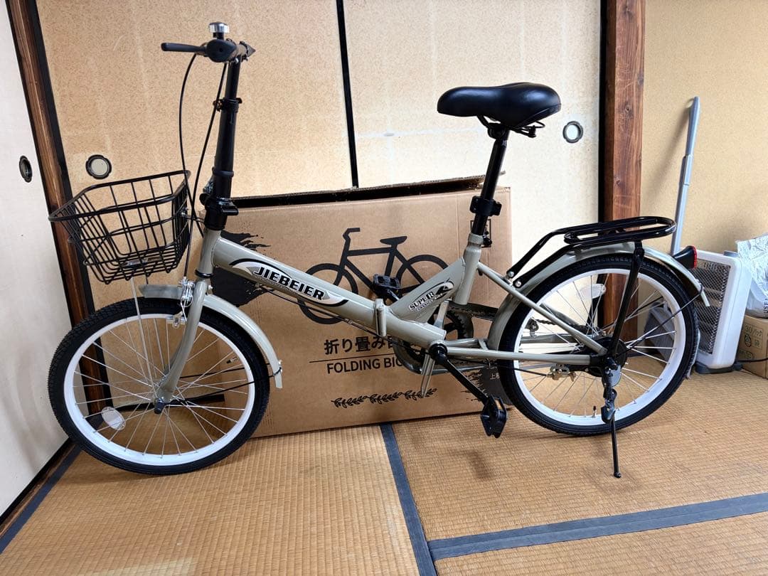 JEIBEIER 折りたたみ自転車 ベージュ