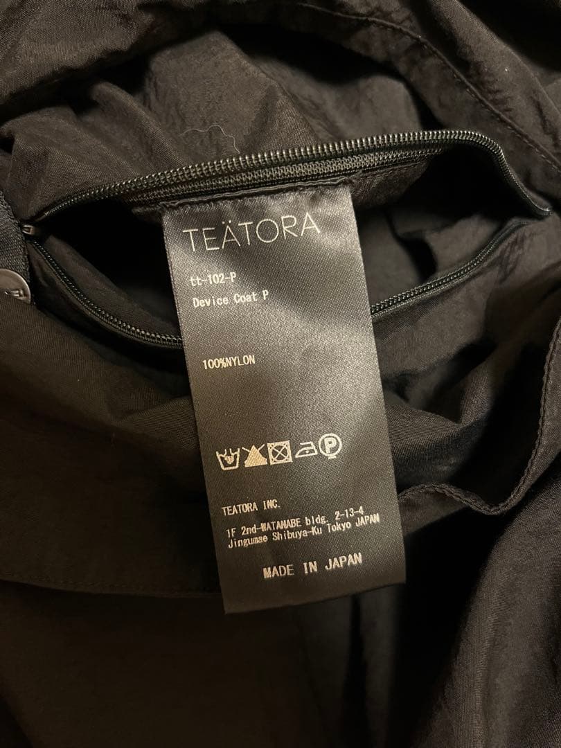 TEATORA DEVICE COAT PACKABLE黒 2