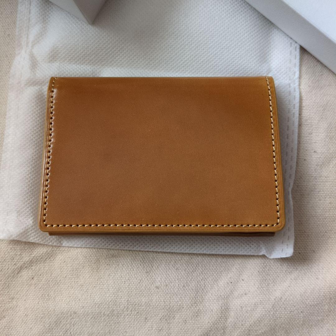 新品☆UNIQLO　ユニクロ　コードバン　名刺入れ　キャメル色
