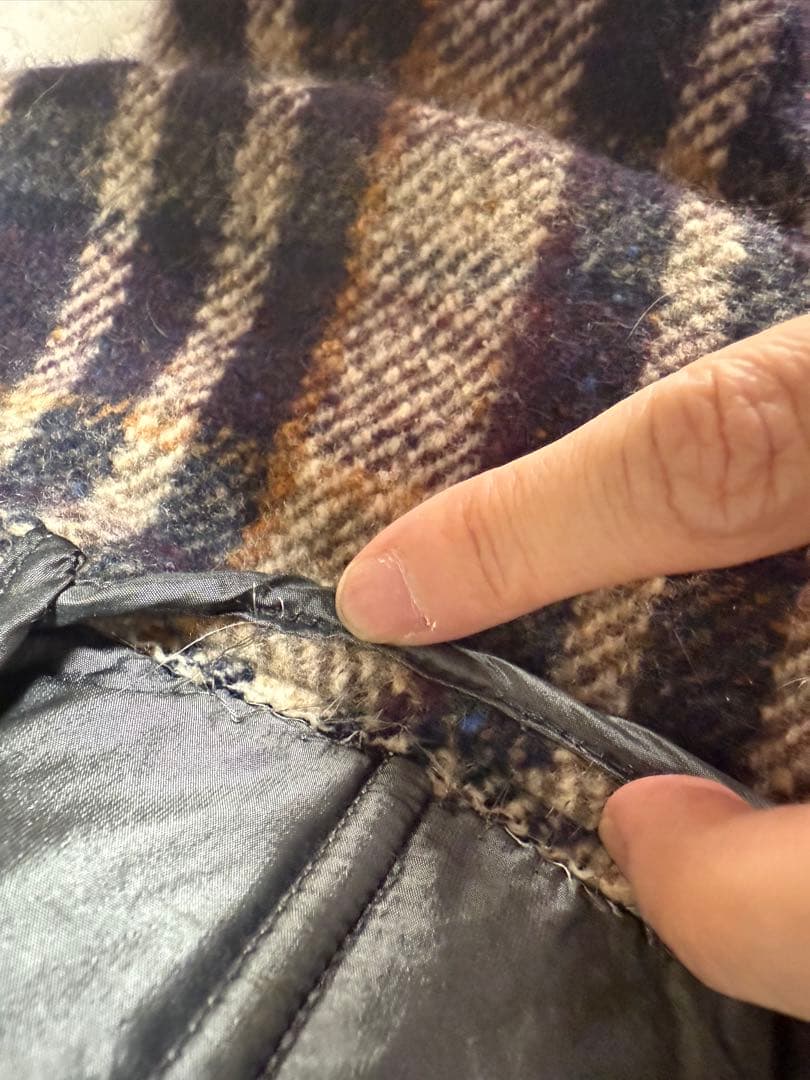 JIL SANDER ジルサンダーカシミヤ混　チェック柄ジャケット サイズ38