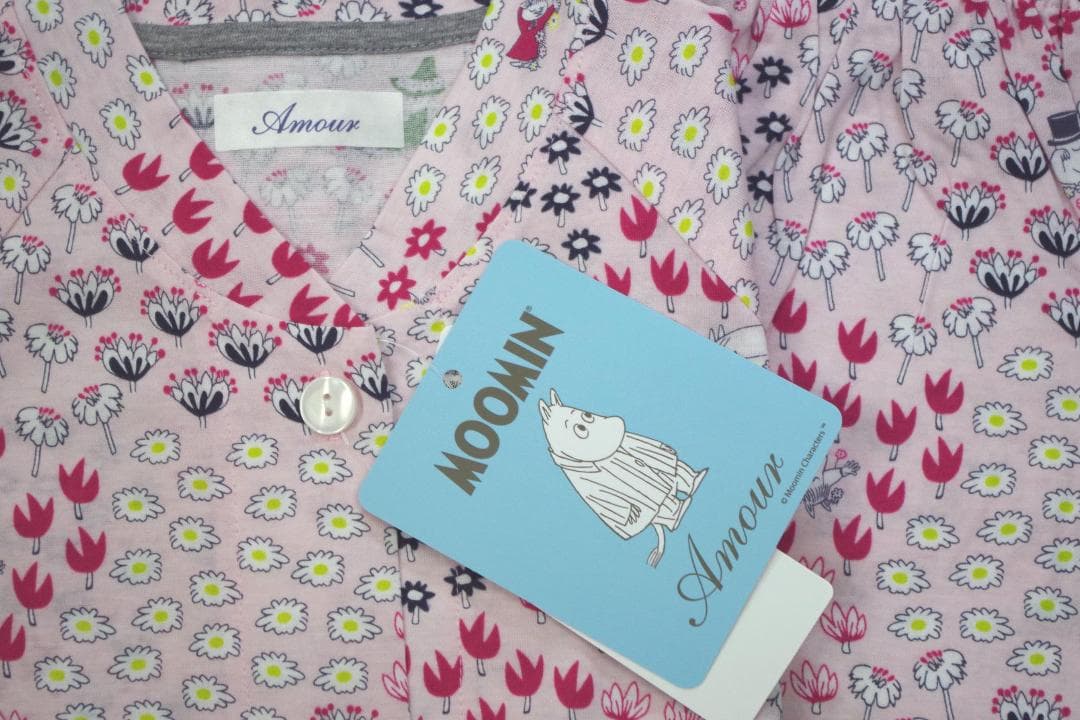 【新品】ムーミンMOOMIN/アムール　春夏物パジャマ（S)　全柄・前開き