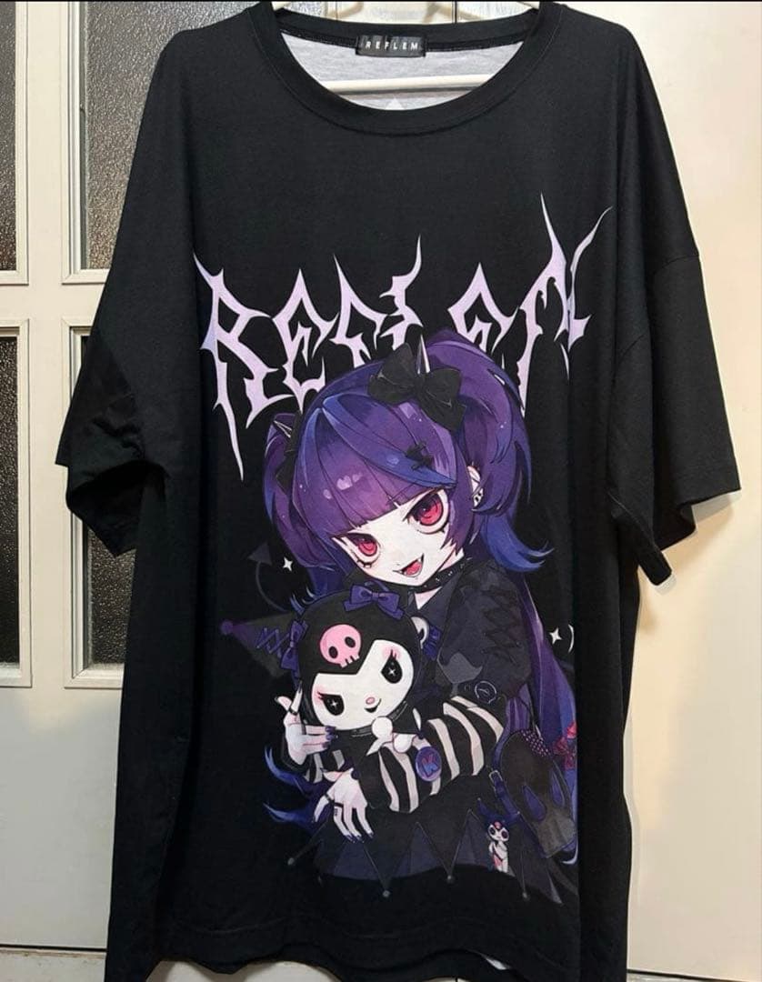 REFLEM レフレム　サンリオ　クロミ　コラボ　Tシャツ　ブラック
