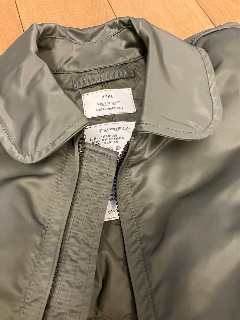 z*1様 HYKE TYPE CWU-45/P JACKET OLIVE サイズ
