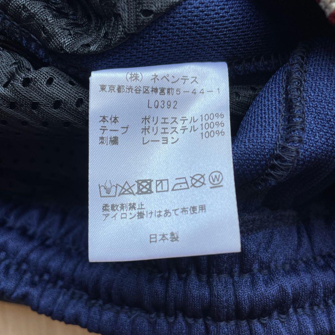 サイズ変更可能　ストレート　ネイビー　レッド　needles トラックパンツ