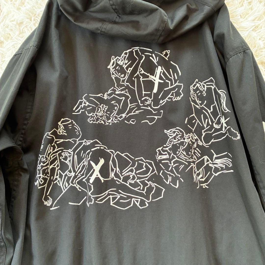 【美品　希少柄】DELIVERY HELLS　モッズコート　地獄特急便　浮世絵