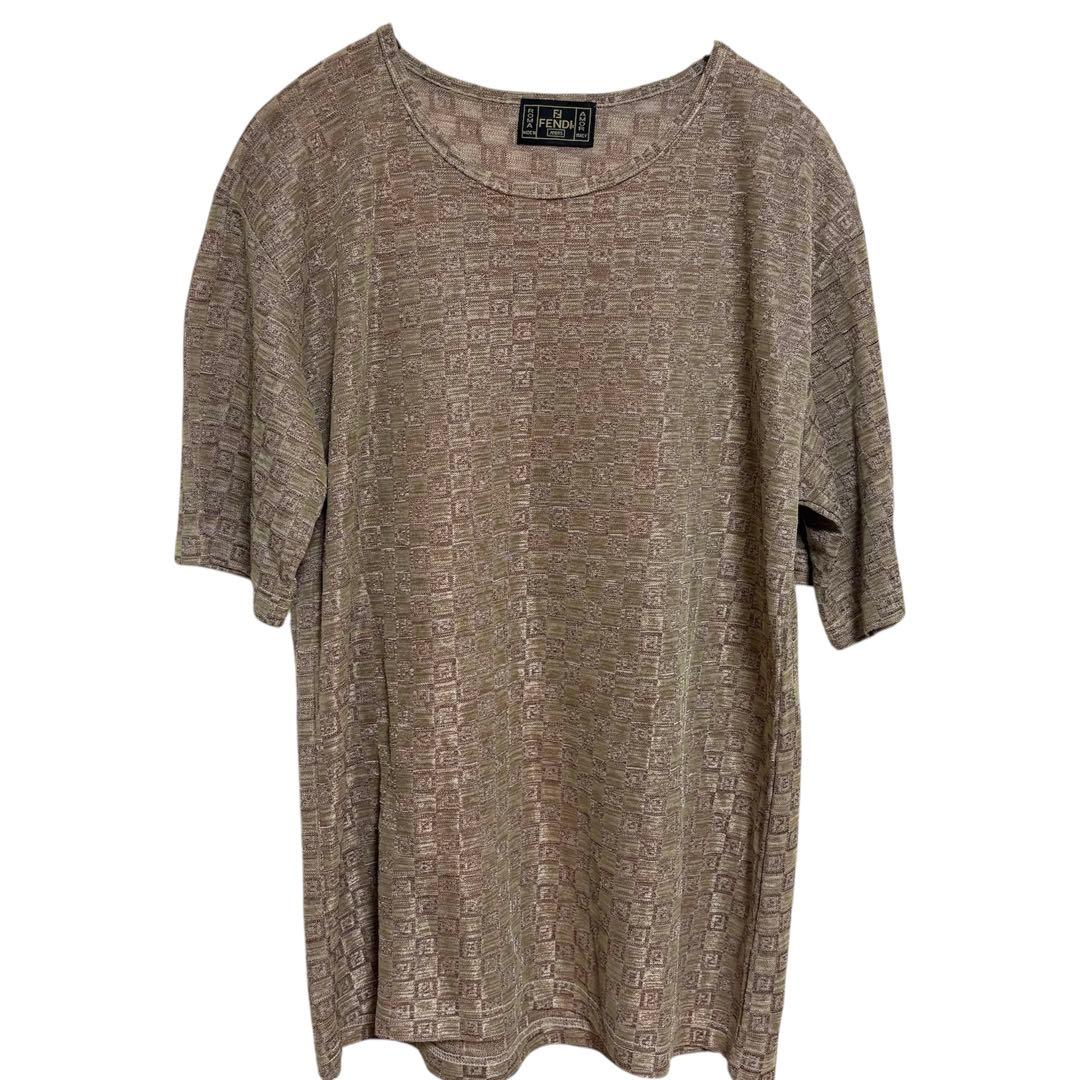 FENDI フェンディ　FFロゴ　総柄　Tシャツ　半袖　レディース