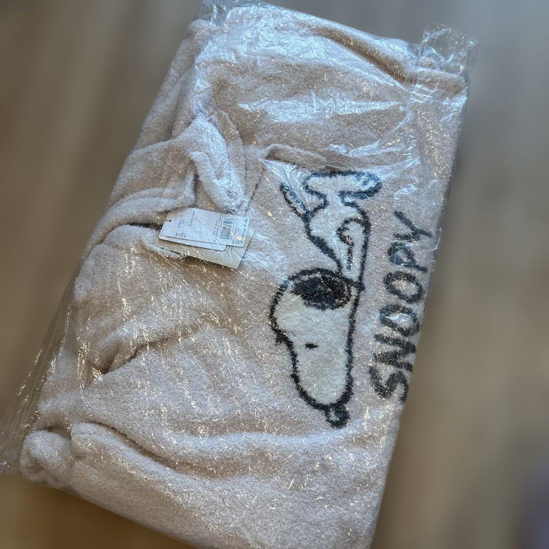 新品【ジェラートピケ】スヌーピー フード付きロングワンピース ピンク