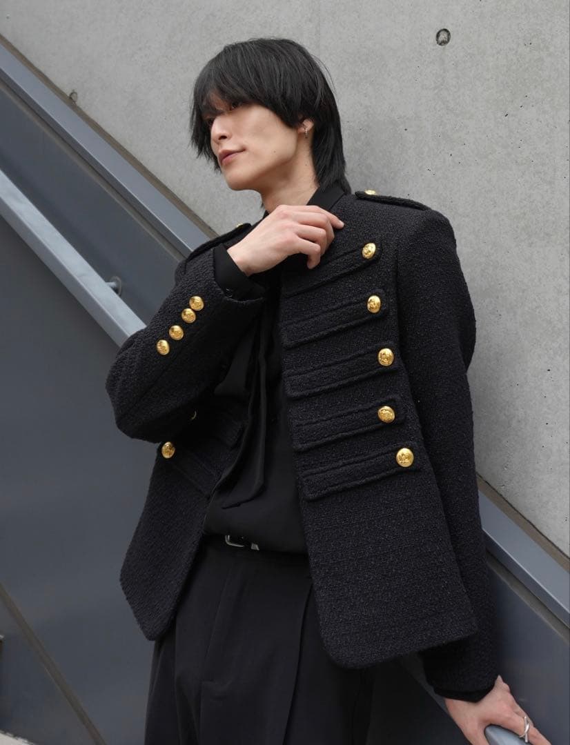 【ALUDE SELECT】design tweed jacket