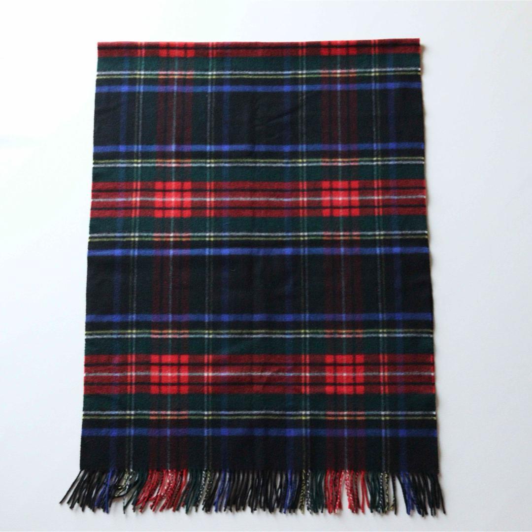 5425【美品】ジョンストンズ　大判ストール ウール カシミヤ 旧タグ