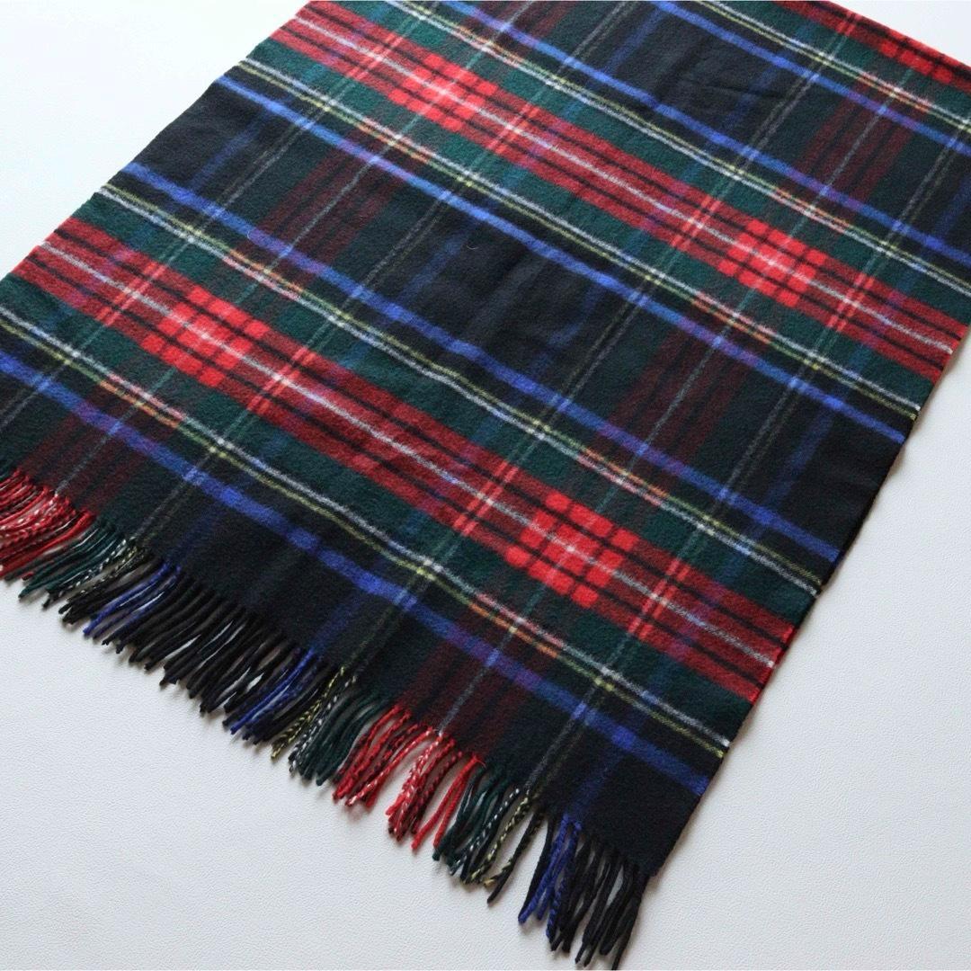 5425【美品】ジョンストンズ　大判ストール ウール カシミヤ 旧タグ