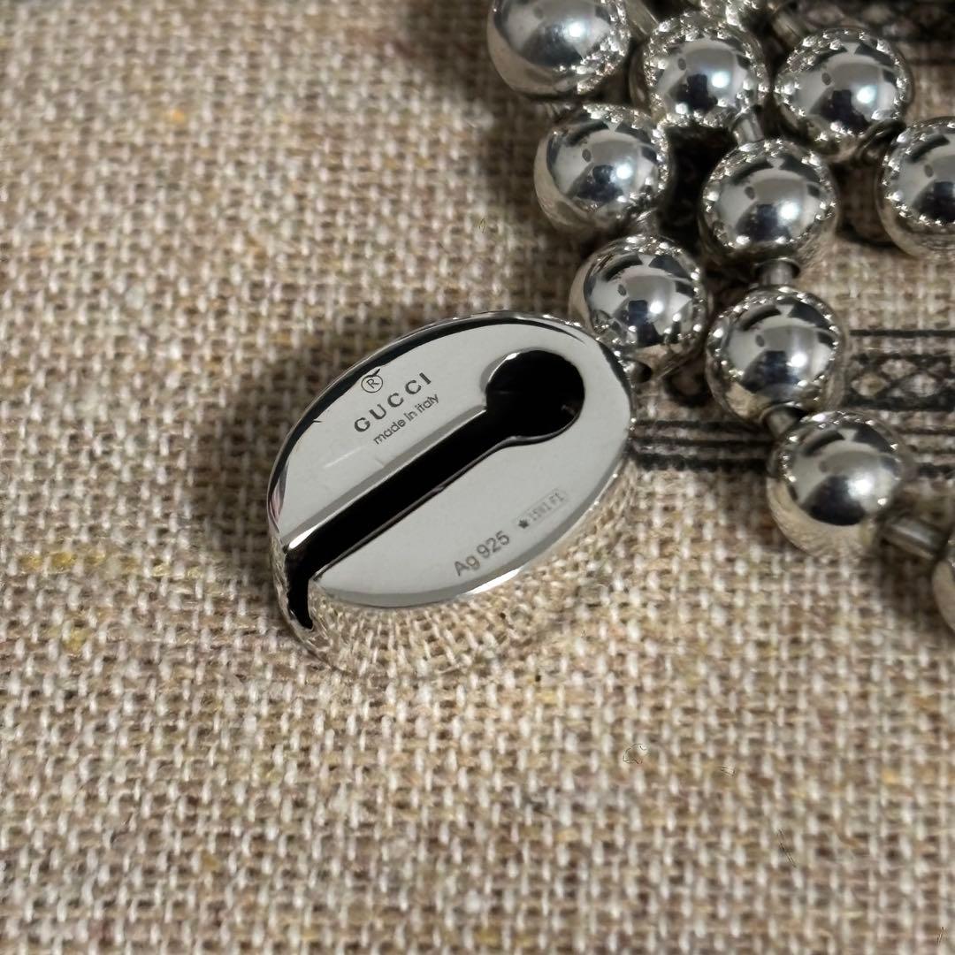 GUCCI 新品同様品　インターロッキングGボールチェーンネックレス　付属品