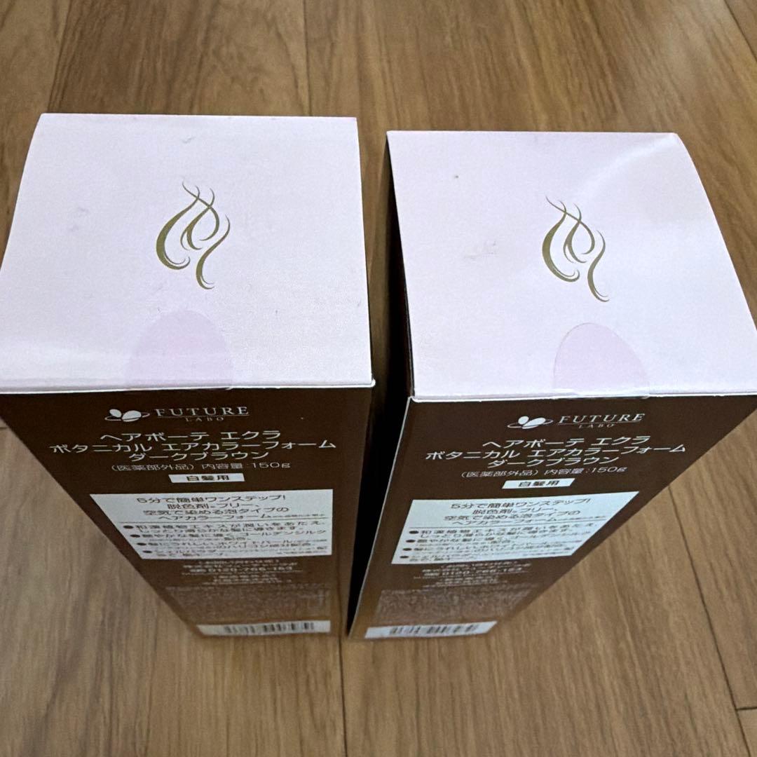 【未開封】ヘアボーテ　エクラ　ボタニカル　エアカラーダークブラウン150g 2個