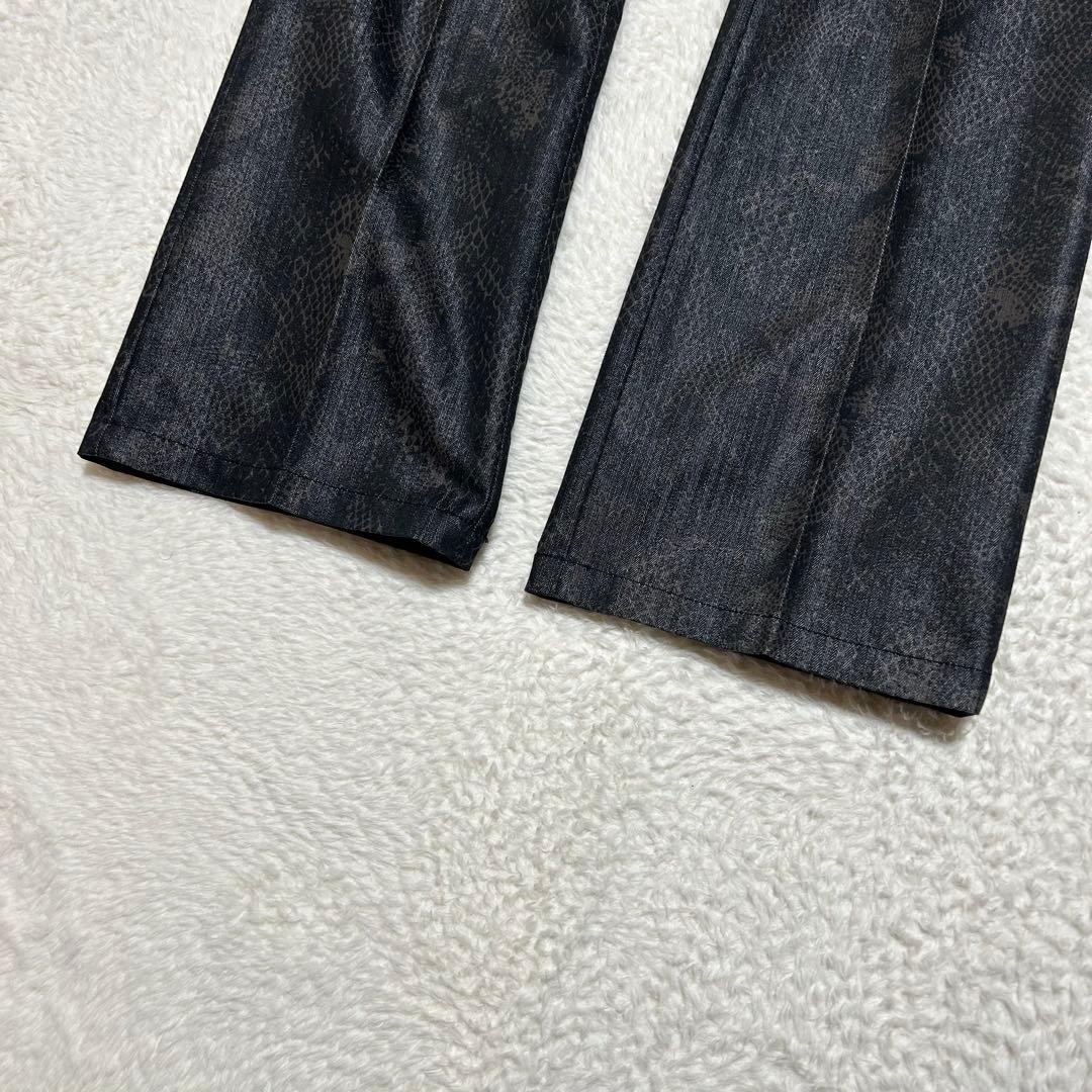 セマンティックデザイン 微光沢 蛇柄 パンツ y2k archive レア LL
