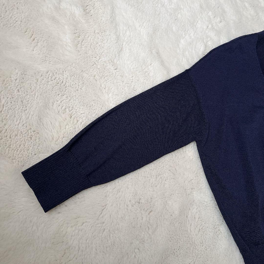 美品 ノーブル NOBLE アンサンブル　ツインニット　ネイビー　洗える