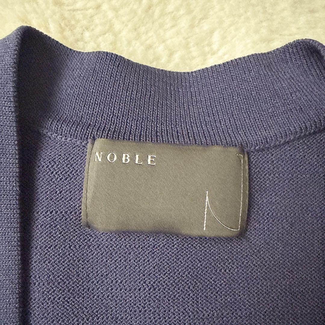 美品 ノーブル NOBLE アンサンブル　ツインニット　ネイビー　洗える