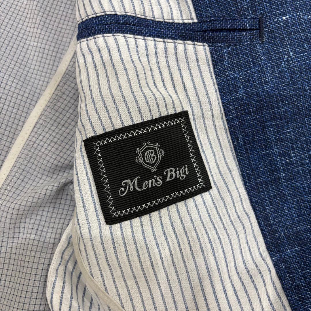 【極美品】Men's BIGI トラベルジャケット ノーカラージャケット