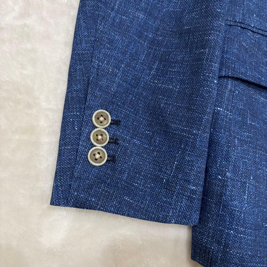 【極美品】Men's BIGI トラベルジャケット ノーカラージャケット