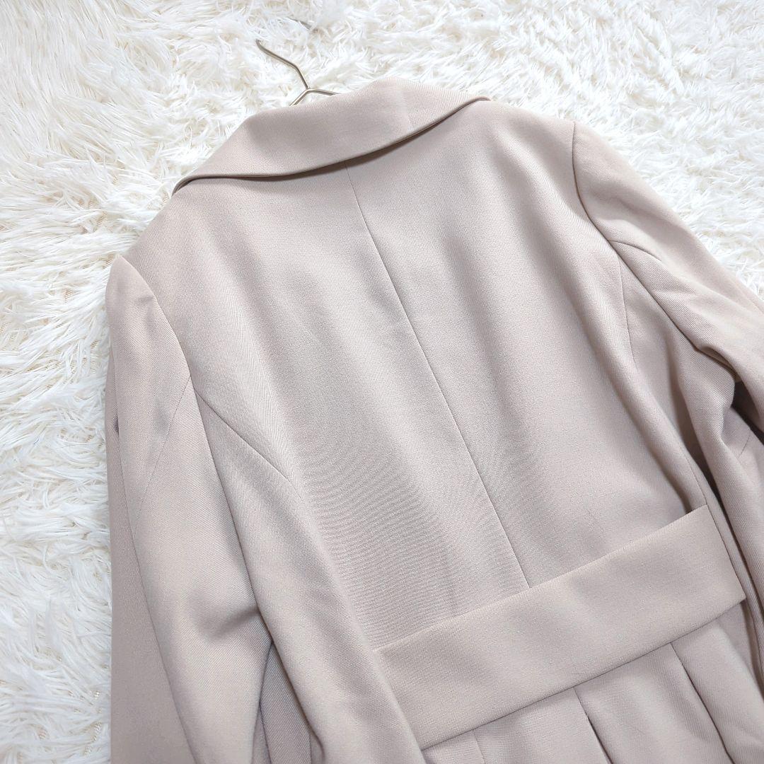 美品 ノエラ Noela バックフレア ロングコート 2way ベージュ S