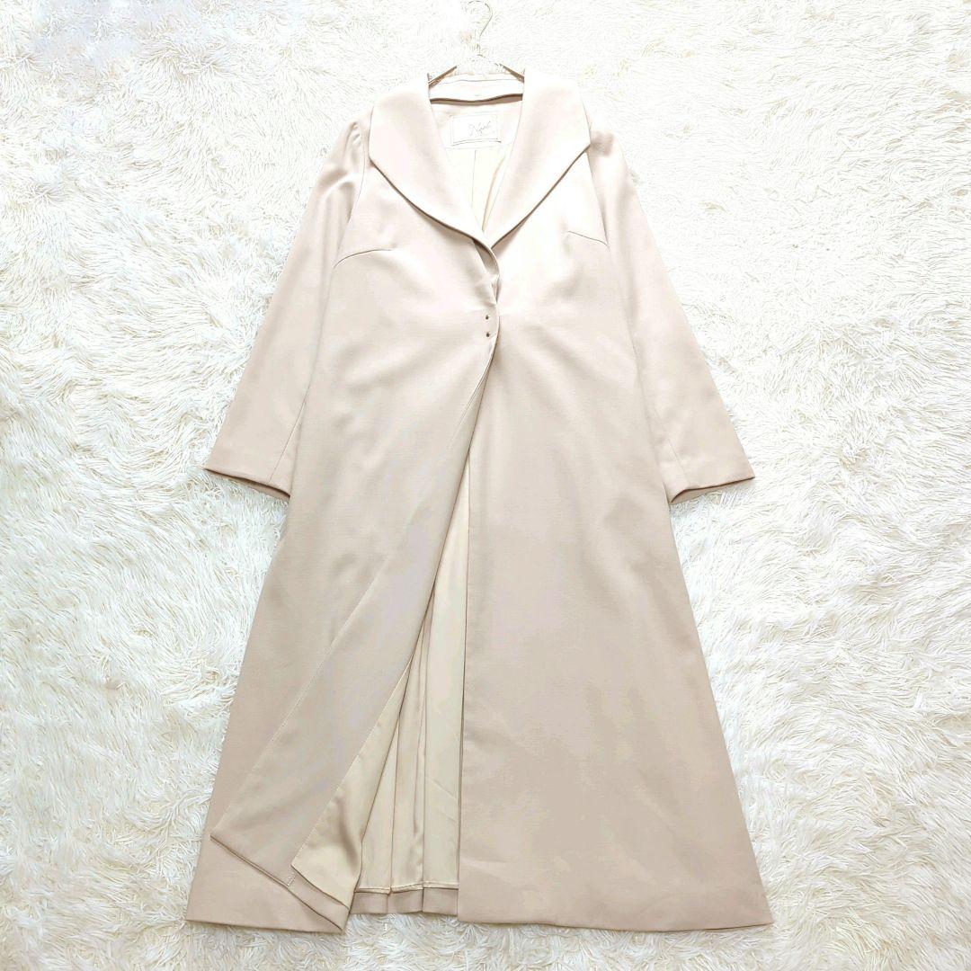 美品 ノエラ Noela バックフレア ロングコート 2way ベージュ S