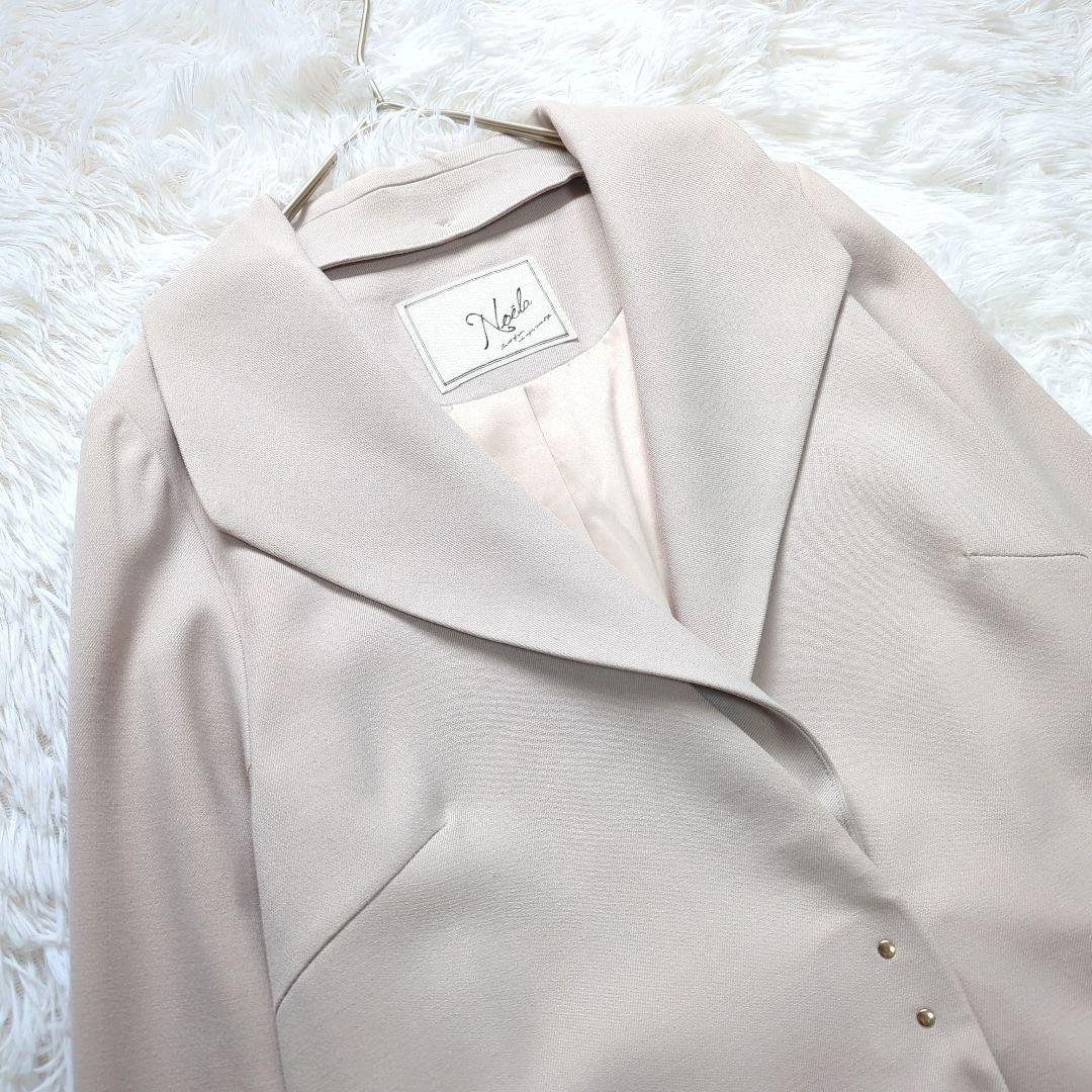 美品 ノエラ Noela バックフレア ロングコート 2way ベージュ S