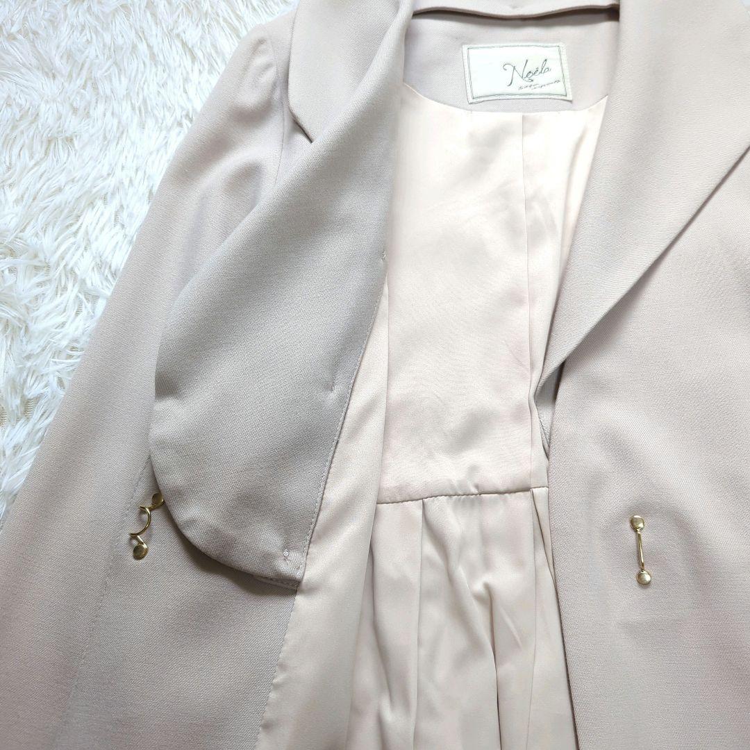 美品 ノエラ Noela バックフレア ロングコート 2way ベージュ S