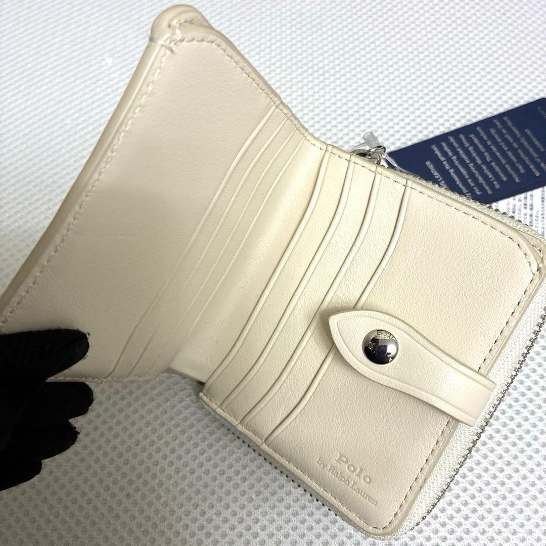 新品　ポロラルフローレン　二つ折り財布　コンパクトウォレット　ポロベア