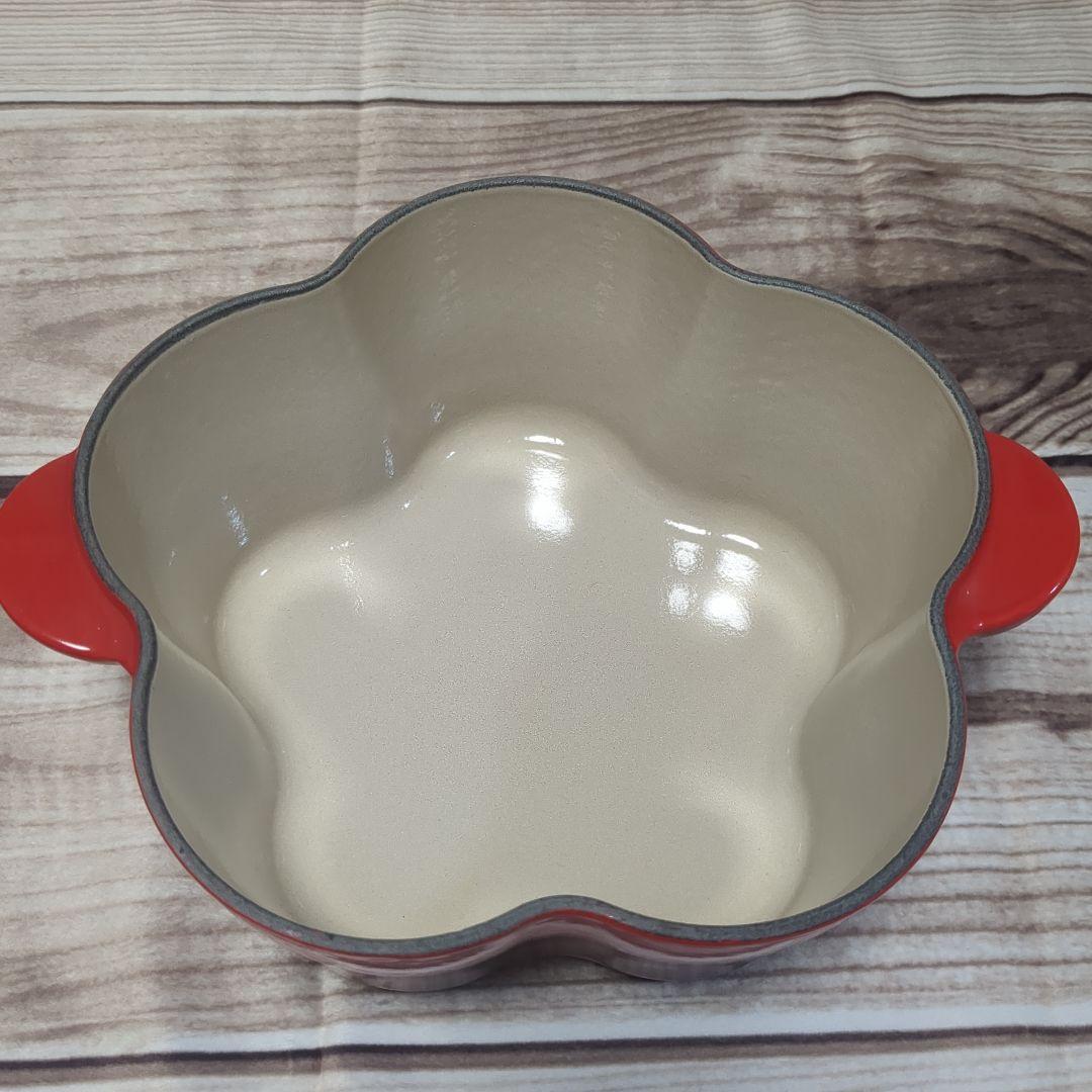 LE CREUSET（ル・クルーゼ ）　ココットフルール 20cm レッド