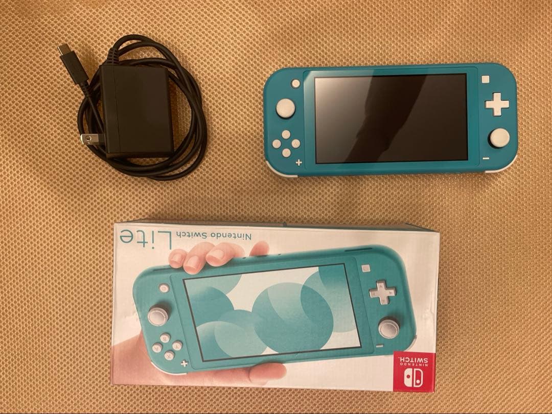 中古｜Nintendo Switch Lite ターコイズ 本体 箱・充電器あり