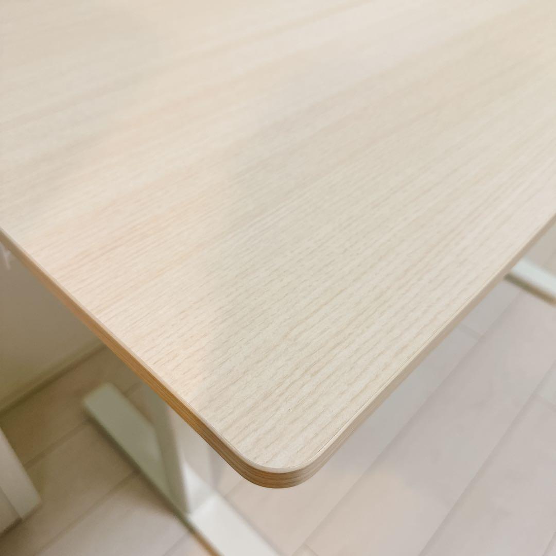 【送料無料】昇降式デスク ロータイプ　幅120cm パソコンデスク　収納フック付