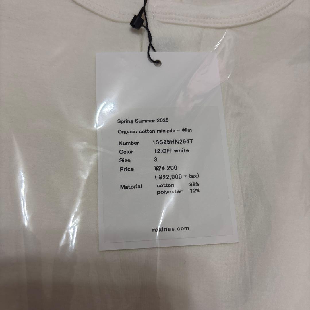 RAKINES 25SS オーガニックコットンミニパイル　シャツ
